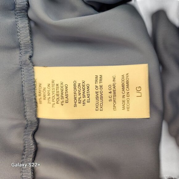 S & Co Womens Skort Size Large Activewear Gray & Blue Pull-On Stretch Comfort Sh - Picture 7 of 11